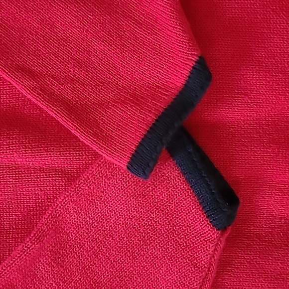 Vtg Crystal-Kobe Red Cardigan Button-up Sweater Black Scottish Terriers Wmns XL - Picture 13 of 13